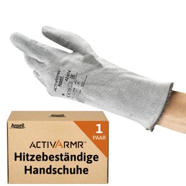 Ansell ActivArmr 42-474 Heat Protection Glove, Industrial Heat Resistant Gloves, Work Gloves with Felt Lining and Cuffs, Professional Protective Gloves, 1 Pair, Size XL