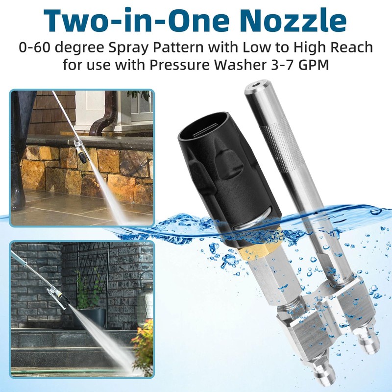 M5 Twist Nozzle for Pressure Washer Shooter Tip, Long Range
