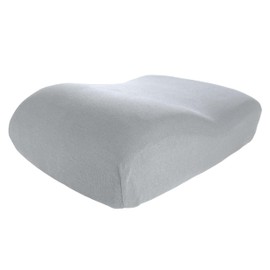 Edda Lux Cover suitable for Tempur travel pillow, 25 x 31 x 10/7 cm, shape-retaining jersey cushion cover for neck pillow, made of 100% cotton for pillows, in platinum