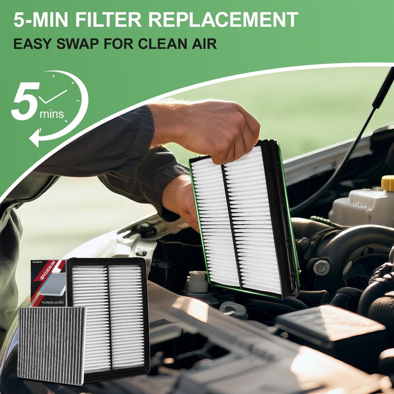 Cabin and Engine Air Filter Kit for 2019-2024 Mazda 3/3