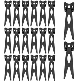 Mewutal 20pcs Picture Frame Easel Black Photo Frame Pedestal Plastic Picture Display Stand Photo Frame Easel Back Stand (3 x 11cm/1.2" x 4.3")