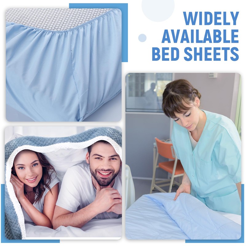 SmoothNovelty 4 Pcs Hospital Bed Sheets Set, Soft Knitted Standard