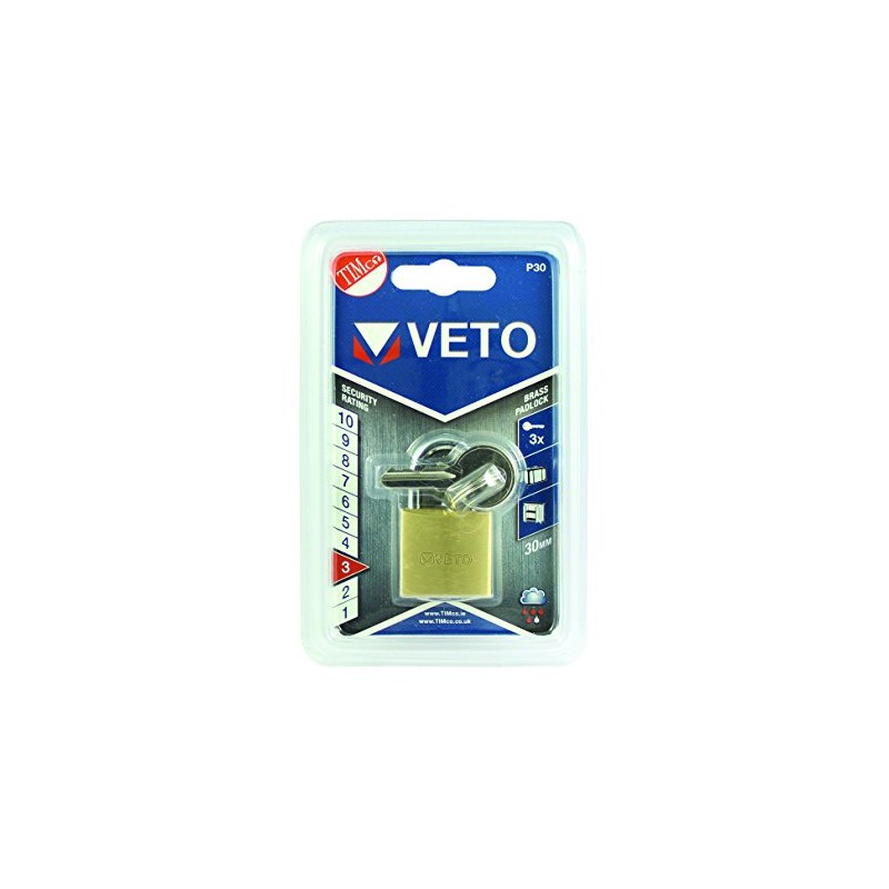 TIMCO Brass Padlock - 30mm