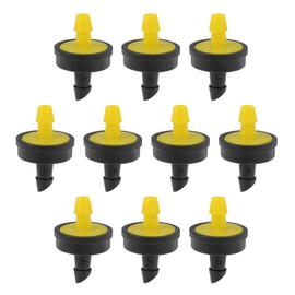 uxcell Pressure Compensating Dripper 5GPH 20L/H Emitter for Garden Lawn Drip Irrigation with Barbed Hose Connector Plastic Yellow 50pcs