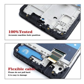 Avvood for T-Mobile Revvl 7 5G REVVL7 TMR075G LCD Display Touch Screen Digitizer Assembly with Frame Replacement 6.6"