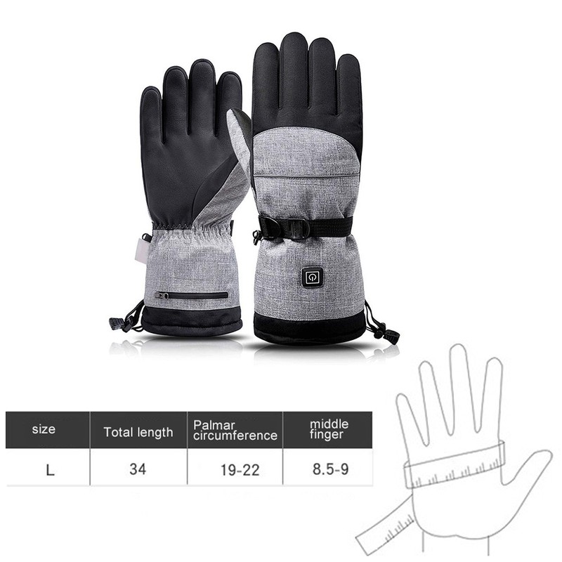 Smart USB Electric Heating Gloves Winter Outdoor Warm Windproof Sport