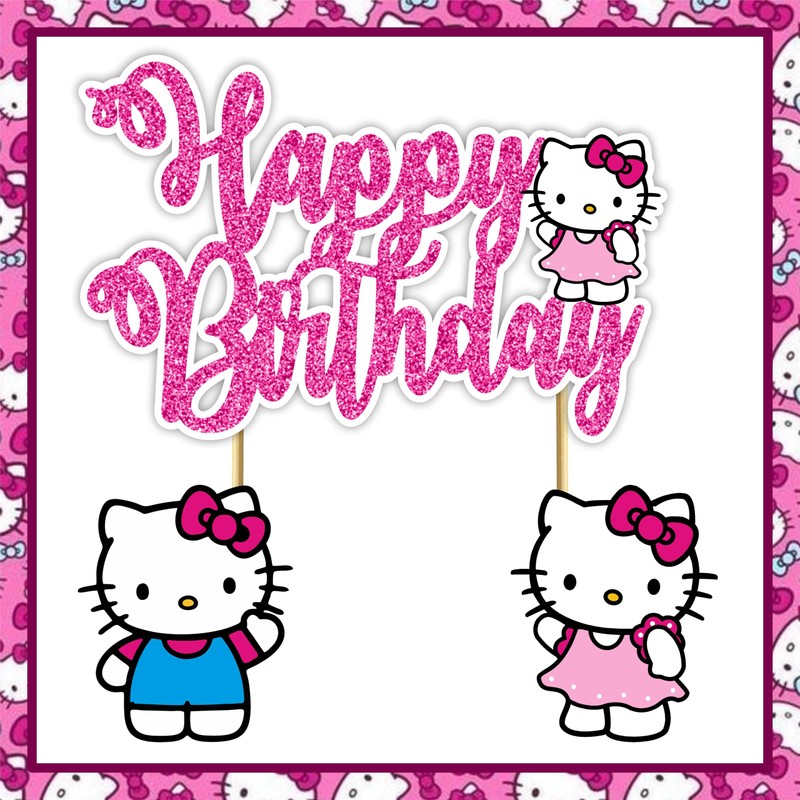 Hello Kity - Decoración para tartas de cumpleaños