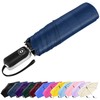 Lejorain Mini Compact Flat Umbrella - Auto Open Close Collapsible
