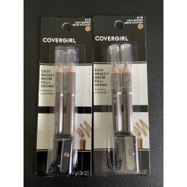 COVERGIRL 2x COVERGIRL SOFT BROWN Easy Breezy Eyebrow Fill / Define Pencils Crayons #510