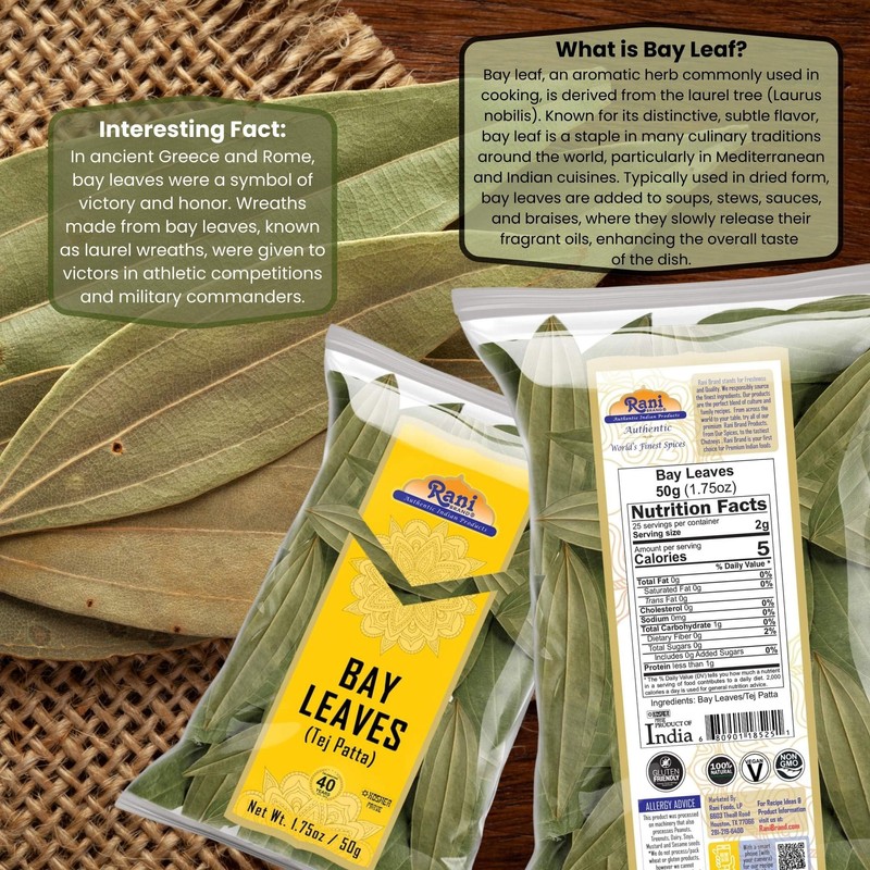 Rani Bay Leaf (Leaves) Whole Spice Hand Selected Extra Large
