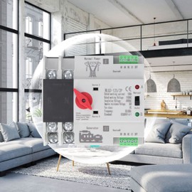 Sonew Dual Power Automatic Transfer Switch, Dual Power Controller, Millisecond Response Speed Ensure Continuance Dual Power Switch, AC110V, 100A