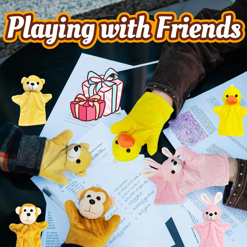Brown Bear Hand Puppet Plush Toys (1 Pack) for Imaginative