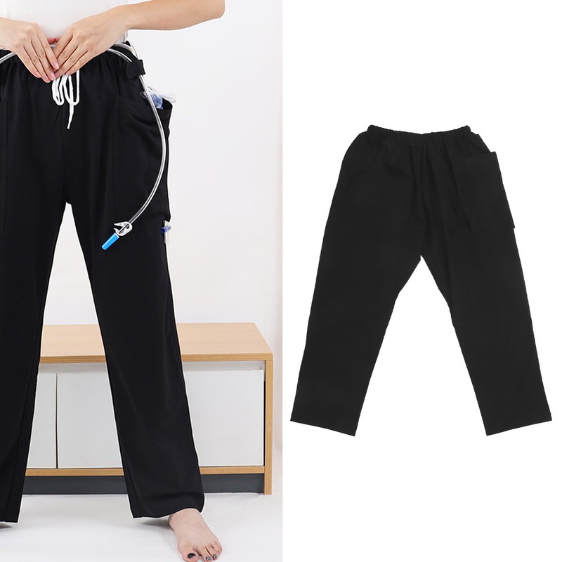 Catheter Leg Bag Pants Single Pocket Soft Cotton Urine Bag