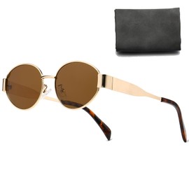 D Lolylad Retro Oval Sunglasses for Women Men Trendy Sun Glasses Classic Shades UV400 Protection