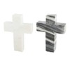 Mud Pie Marble Cross, White, 6" x 4.5", 1 Count