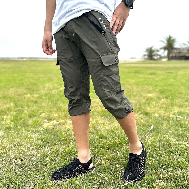 OUTDOOR PRODUCTS Men's Cropped Cropped Pants, 3/4 Length, Absorbent, Quick