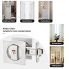 Malimali Pocket Door Lock, Brushed Steel Pocket Door Hardware Square