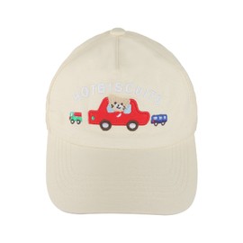 IBLUELOVER Baby Boys Girls Cotton Baseball Cap Toddler Cute Bear Embroidered Gatsby Cap Anti UV Sun Protection Hat Flat Cabbie Hat Travel Cap for Kids 2-6 Years Old Beige