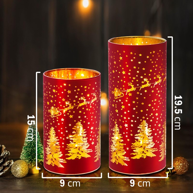 MJ PREMIER Christmas Decorative Lamp, Christmas Pattern with Light Chain