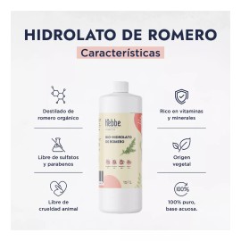 HEBBE COSMETICS HAFO11 FC4 1VTL1 Bio Hidrolato De Romero 100% Natural 1 Litro