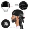 Silky Durag, Silk Du Rags for Men and Women, Pack