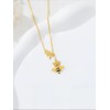 Lypic Bee Necklace 925 Sterling Silver Queen Bee Necklace with