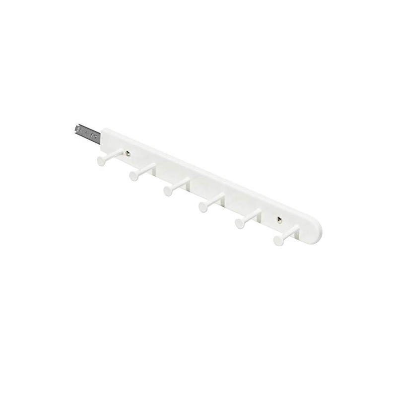 Kelendle Extendable Sliding Wardrobe Hook Rail with Hardware Pull Out