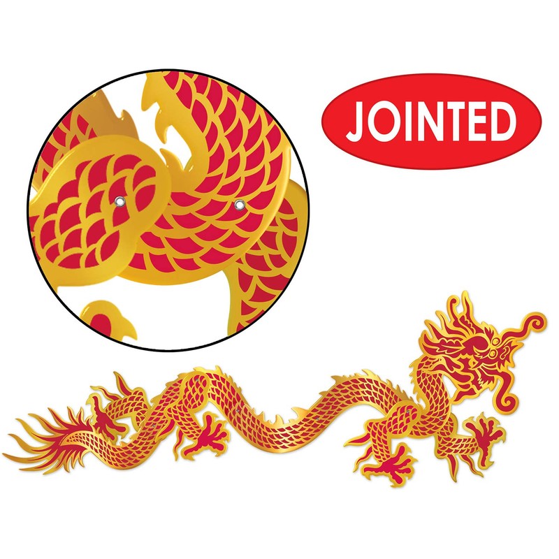 Beistle Chinese Dragon Photo Prop Backdrop, 36" Long - Lunar