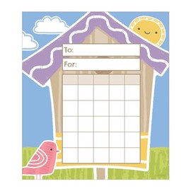 Garden Birdhouse Incentive Pad by TREND, 36 sheets to track individual progress toward a goal