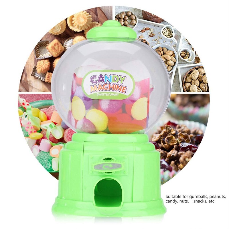 May Gifts Children Candy Machine, Plastic Mini Gumballs Dispenser Kids