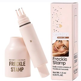 Upgrade Faux Freckle Stamp Pen, Waterproof and Long-Lasting Quick Dry Lifelike Magic Freckles Stamp for Natural, Face Freckle Makeup for with 5-Point 