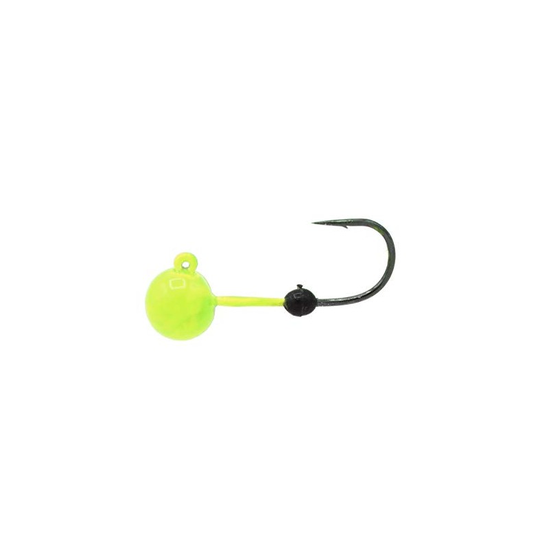 Soft-Lock Tungsten Jig Head (Chartreuse, 1/32oz - Hook #4)