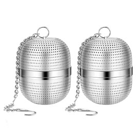 Tea Strainers for Loose Tea, 2 Pieces Tea Strainers, Kitchen Seasoning Artifact, Tea and Soup Making Apparatus Suitable for Loose Tea and Seasonings, Cooking Lovers' Choice