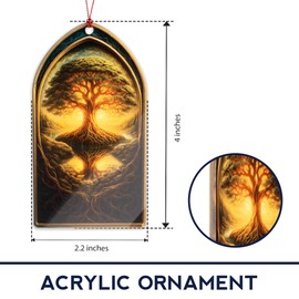 Tree of Life Ornament, Christmas Ornament 2025, Suncatcher Effect Stained Glass Window Hanging, car Hanging Accessories