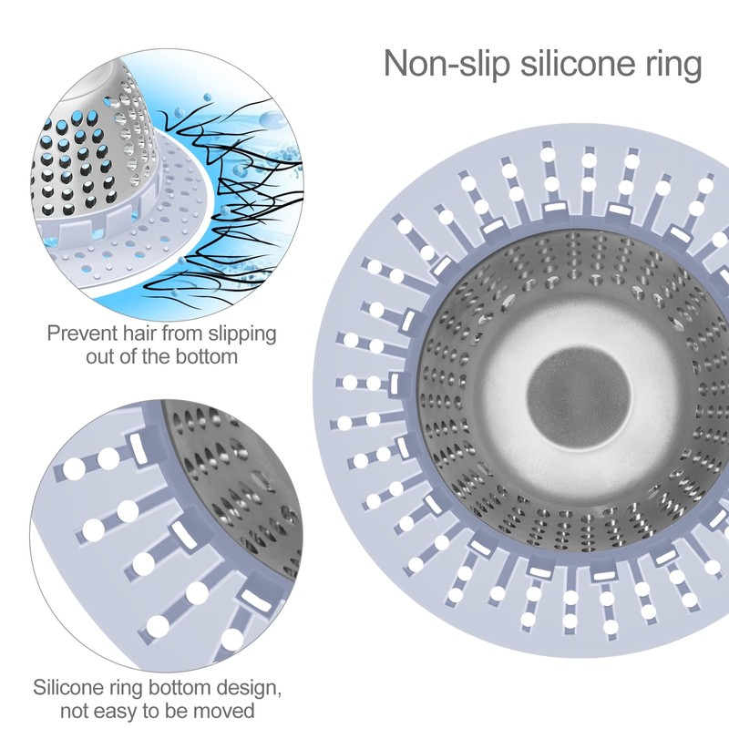 LEKEYE Shower Drain Hair Catcher/Bathtub Drain Cover/Drain Protector for Pop-Up