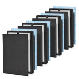 [4 Pieces] 8L HEPA Replacement Filter Set Compatible with Okaysou Airmax 8L Air Filters, 3-Stage Airmax 8L Filter,and Blue Ultra-Filter Carbon Pre-filter Air Cleaner for Home