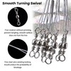 Goture Circle Hooks Rigs Saltwater Steel Leader Wire,35PCS Heavy Duty
