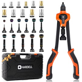 HARDELL Rivet Nut Tool Kit, 16-Inch Upgraded Thickened Rivet Nut Tool with 11 Metric & SAE Color Matching Mandrels, 110Pcs Nutsert Assortment & Rugged Carrying Case- for Beginners, Professional Users