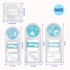 Zakrafo 4 Pcs Multifunctional Geometric Ruler,Math Measuring Rulers for Drawing