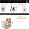 2 Pairs of 45mm Hidden Cabinet Hinge Stainless Steel Invisible