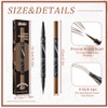 IKOPFLN Eyebrow Pencil, Waterproof 2-in-1 Dual-Ended Microblading Eyebrow Pencil, Smudge-proof