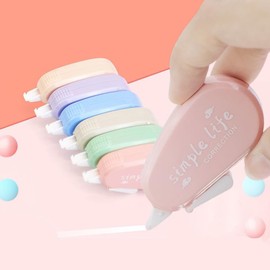 qijiefenCC 6 Stück Korrekturroller Korrekturmaus,Mini Korrekturmaus,Korrekturband,Korrekturroller Korrekturmaus Set,für Familie Schule Büro