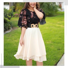 XZQTIVE Women Wide Elastic Belts for Dress Fashion Stretchy Waist Belts for Ladies with Gold Buckle