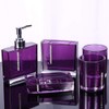 Bathroom Accessory Set,5 Pcs/Set Acrylic Brush Holder/Emulsion Bottle/Soap Dish/Gargle Cup