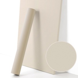 Amiya Cream Peel and Stick Wallpaper Solid Color Textured Contact Paper Pure Beige Self Adhesive Wallpaper Matte Removable Wall Paper Decorative Walls Decal Vinyl Roll 15.7"×400"