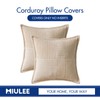 MIULEE Christmas Corduroy Pillow Covers with Splicing Set of 2