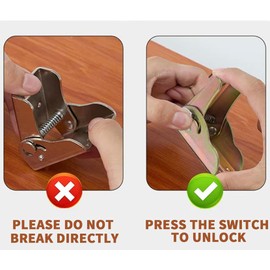 6Packs Self-Lock Folding Hinge Folding Bracket Self Locking Hinge-Leg Fittings，Folding Table Leg Locks (Style A)