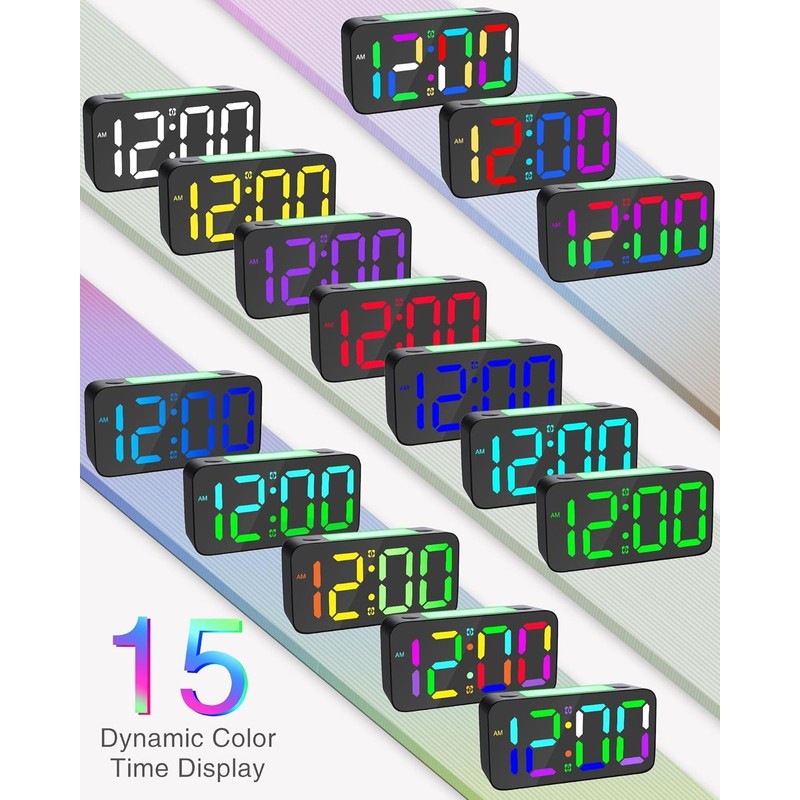 RGB Extra Loud Alarm Clock for Heavy Sleeper Hearing Impaired