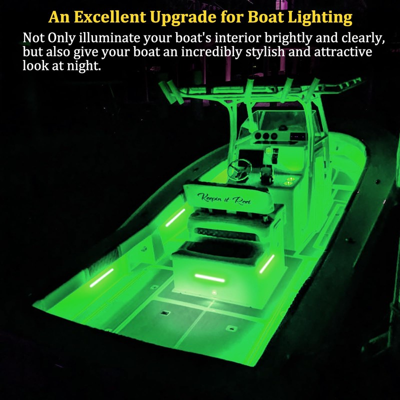 Botepon Upgraded Boat Interior Lights, No Drill Install Marine LED