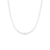 Valero Pearls Women's Necklace 925 Sterling Silver Rhodium-Plated with Potato